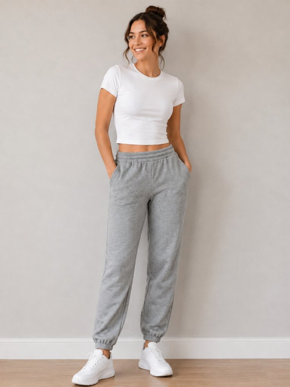 3/$20 Bundle 🌈Athletic Works Gray Fleece Jogger Sweatpants Women’s Small